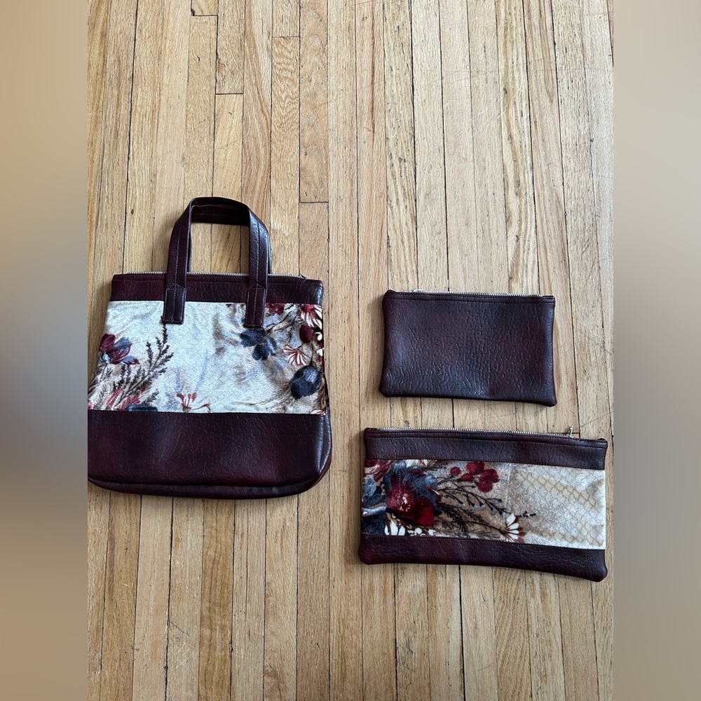 3 Vintage Handmade Floral Bags